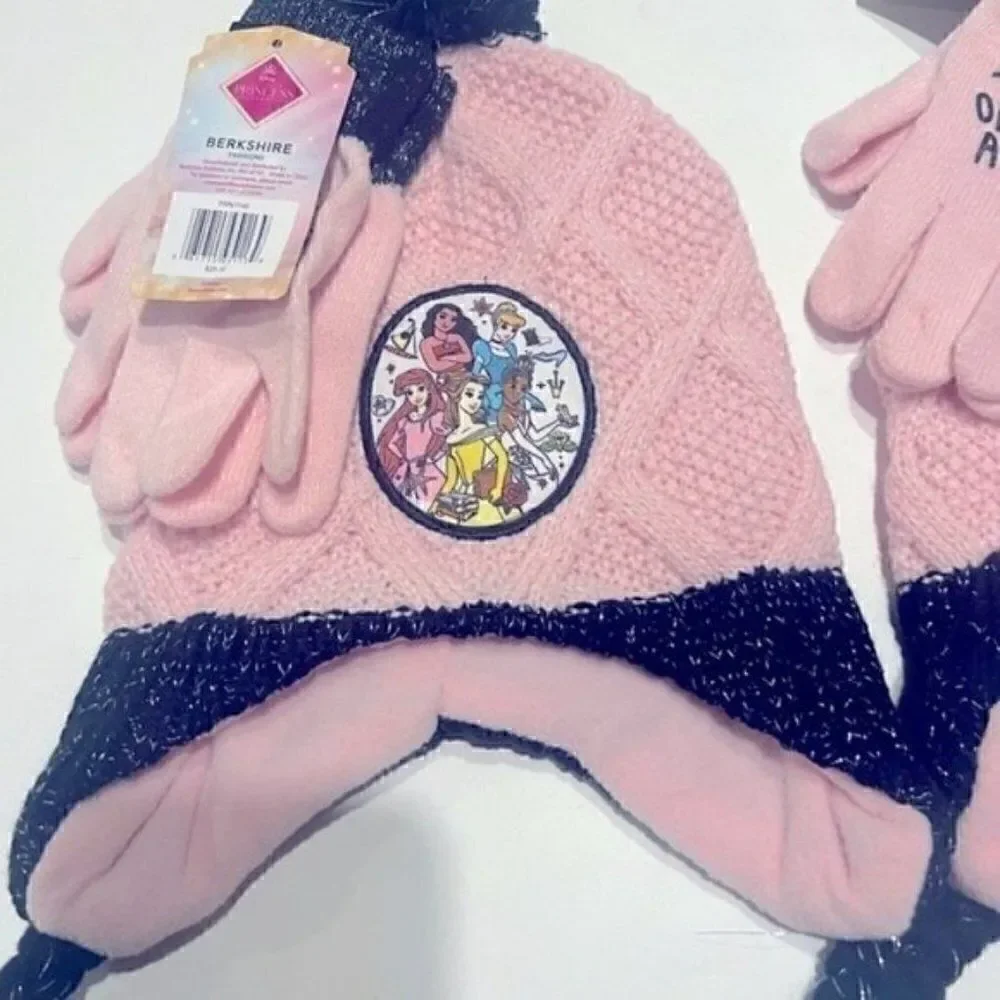 Set of 2 BERKSHIRE Little Girls Little Kid (4-6X) Princess Hat & Gloves Set